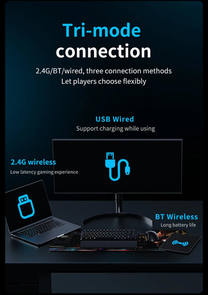 AJAZZ AJ179 V2 MAX Tri-mode Right-handed Mouse 56g Lightweight PAW3311 Sensor Huanuo Micro Switch Telink Microchip