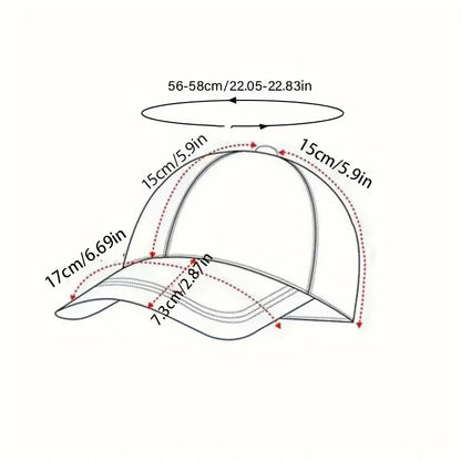 Mom loves patterned printed baseball caps, retro and fashionable women's casual washed dad hats, outdoor soft top sports hats