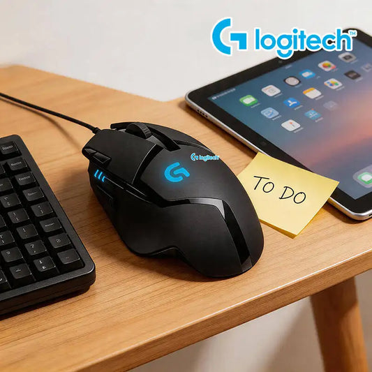 Mouse gaming cablato Logitech G402, processore ARM a 32 bit, 8 pulsanti, 500 IPS, antiscivolo, per sessioni di gioco e lavoro per tutto il giorno