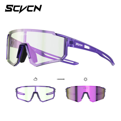 SCVCN Ochelari de soare sportivi pentru fete, ochelari de ciclism pentru copii, ochelari fotocromatici UV400, ochelari de baseball pentru băieți, ochelari pentru activități în aer liber, ochelari de soare pentru alergare și drumeții
