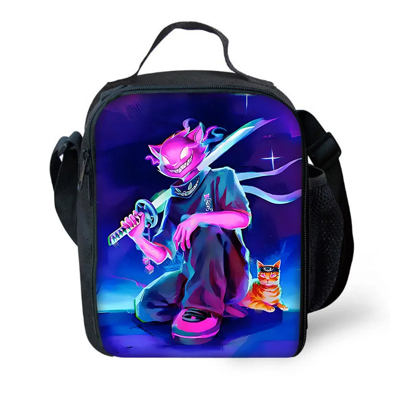 Hot Game Child School Backpack with Lunch Bags ,Design-F-FortniteS Pencil Bags ,School Bags for Boys Girls Best Gift