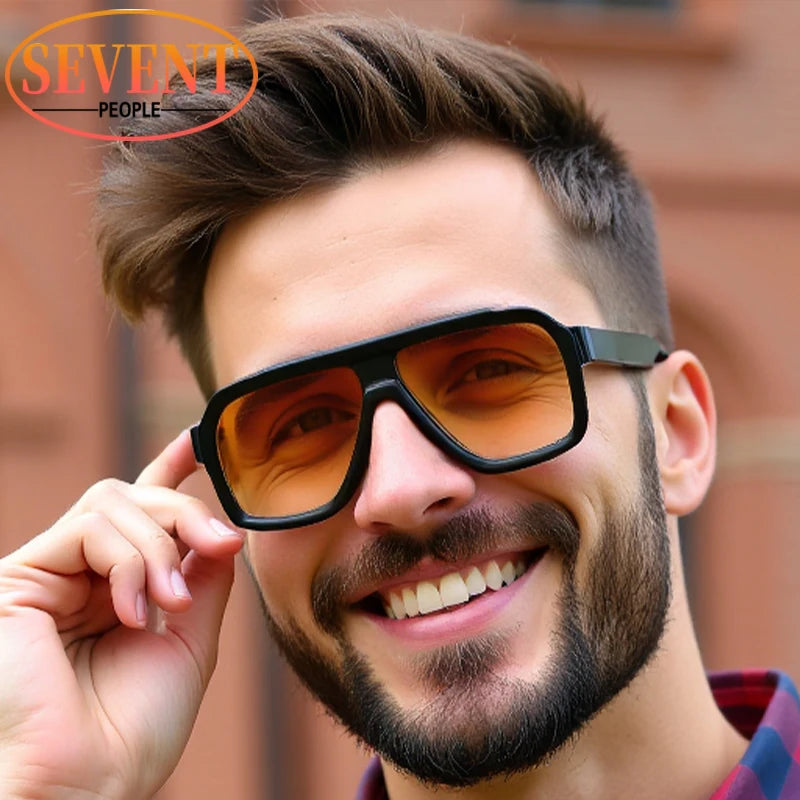 Ochelari de soare clasici, supradimensionați, pătrați, pentru bărbați, de lux, la modă, cu ramă metalică mare, ochelari de protecție, ochelari de soare eleganți pentru doamne