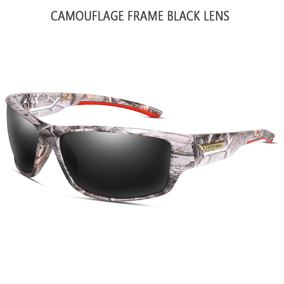 Ochelari de soare LOISRUBY cu lentile polarizate, camuflați, pentru ciclism, șofat, activități în aer liber, protecție Tacakle, sport, pescuit și alergare