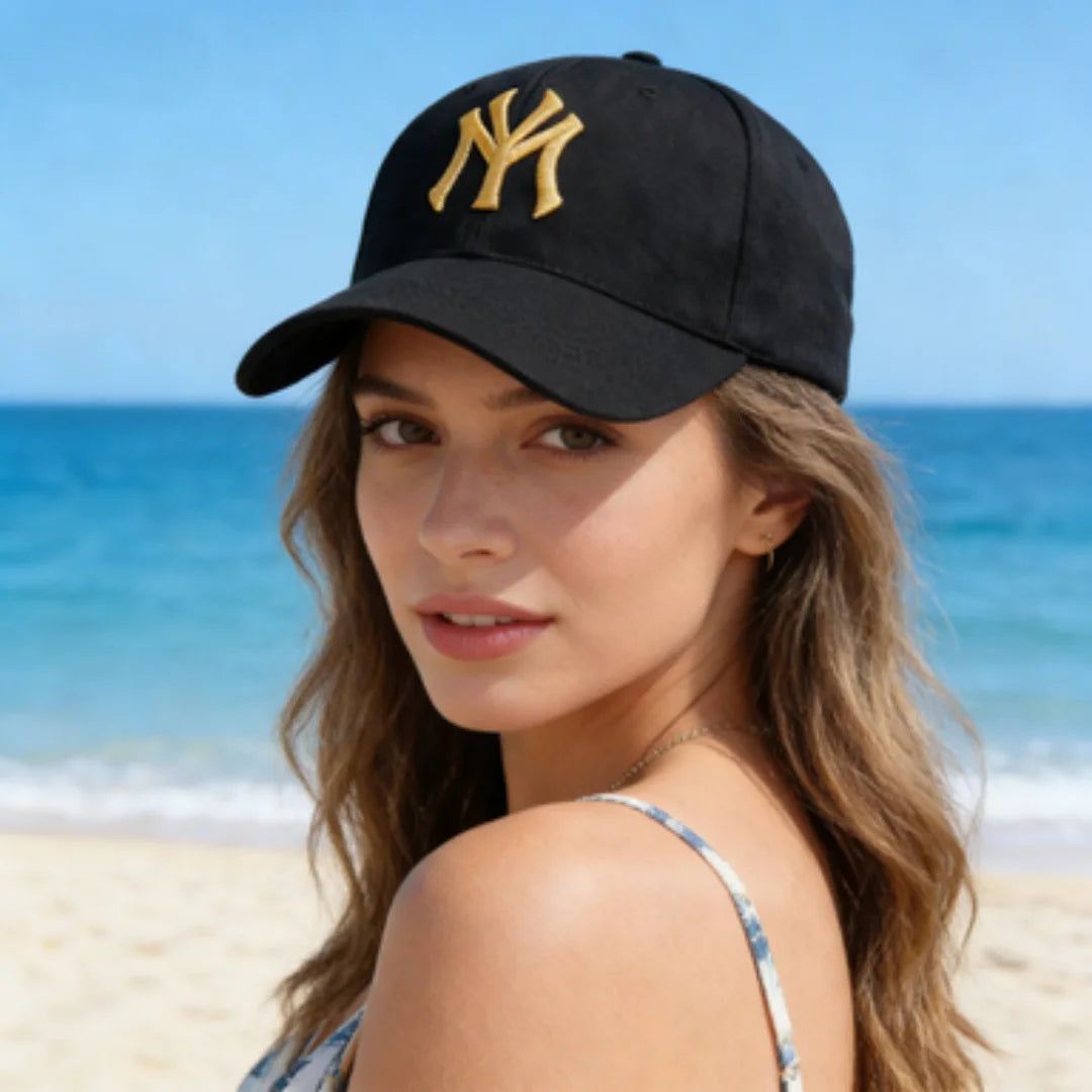 Vintage NY Logo Embroidery Baseball Cap, Casual Cotton Adjustable Dad Hat, Streetwear Hip Hop Sun Hat for Men Women Daily