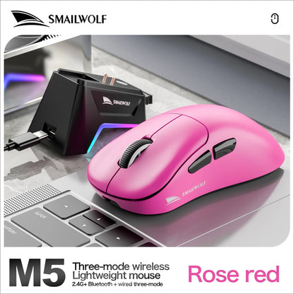 K-Snake X11 Bluetooth Wireless Gaming Mouse, Tri-Mode RGB Rechargeable Mouse with PAW3311 Sensor, 12000 DPI Magnetic Charging Gaming Mouse for PC, Laptop & Office