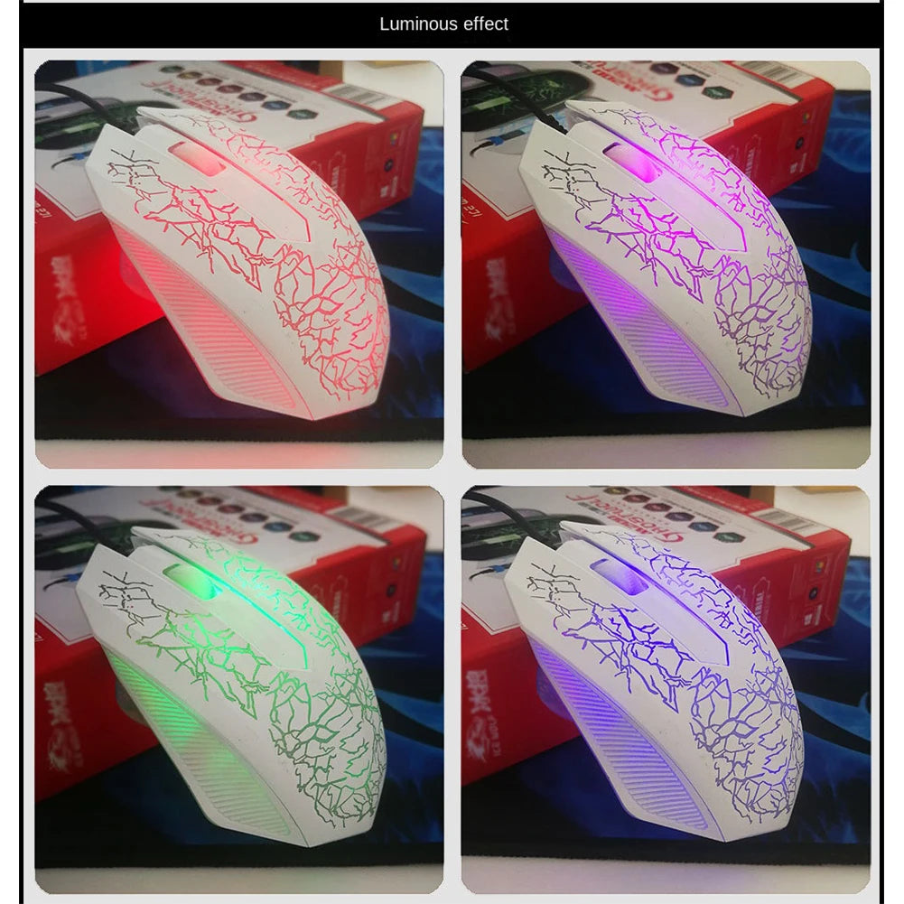 2400 DPI USB Wired Gaming Mouse LED Backlit Professional Gamer Mice Ergonomic Computer Mouse for PC Laptop Macbook