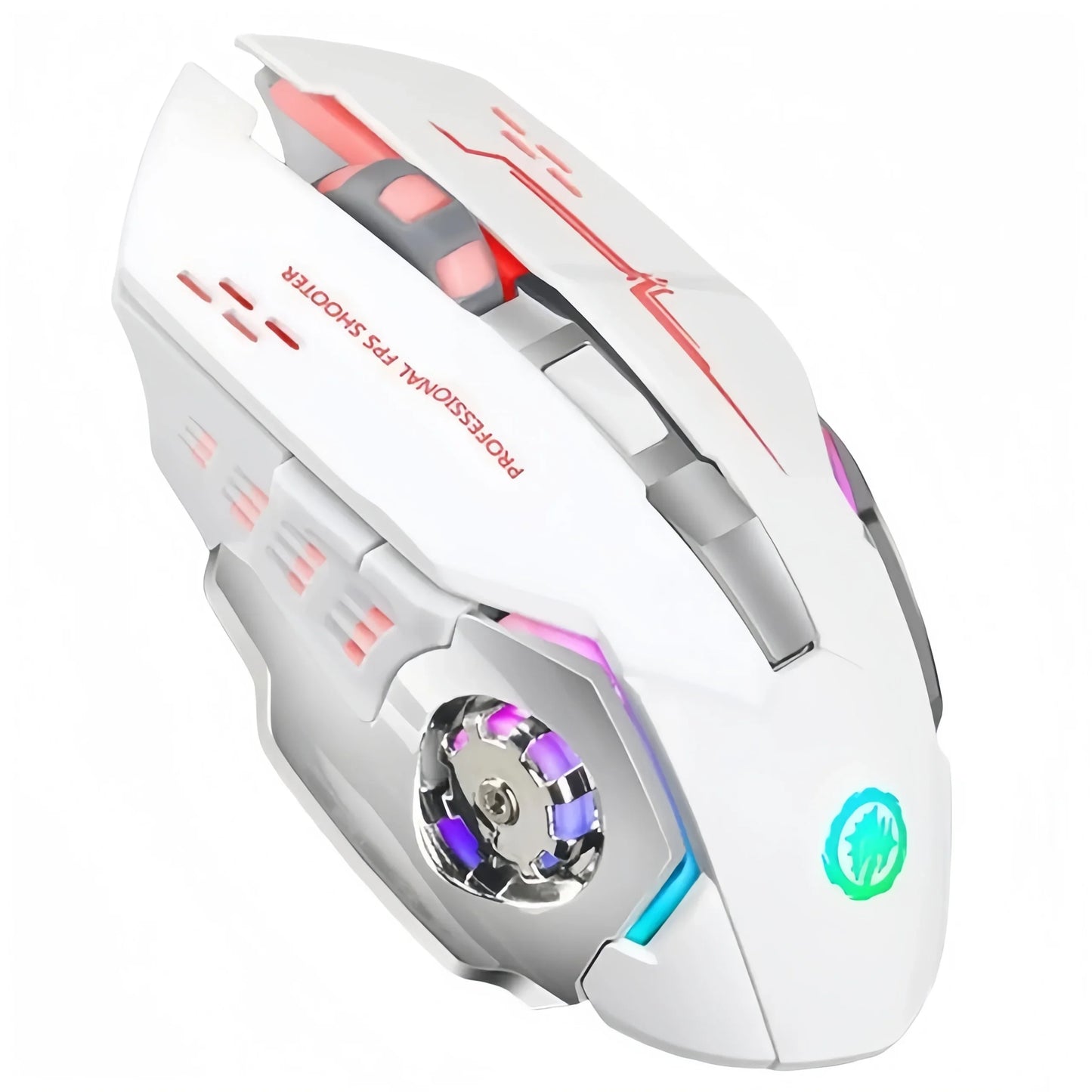KEBIDUMEI dvourežimová myš Bluetooth 5.2, bezdrátová myš 2.4G, RGB herní myš, dobíjecí tichá myš 3600 DPI pro notebooky