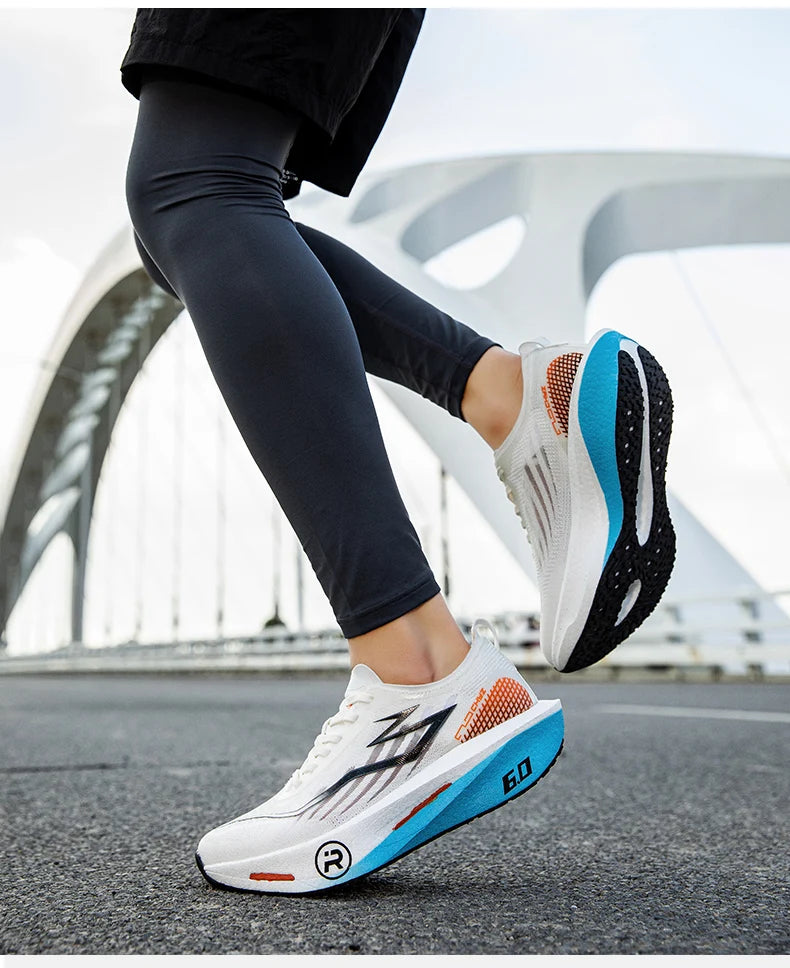 New Sports Shoes for Men & Women, Running Sneakers with Carbon Plate, Male Marathon Racing, Shock-Absorbing Athletics Training Shoes