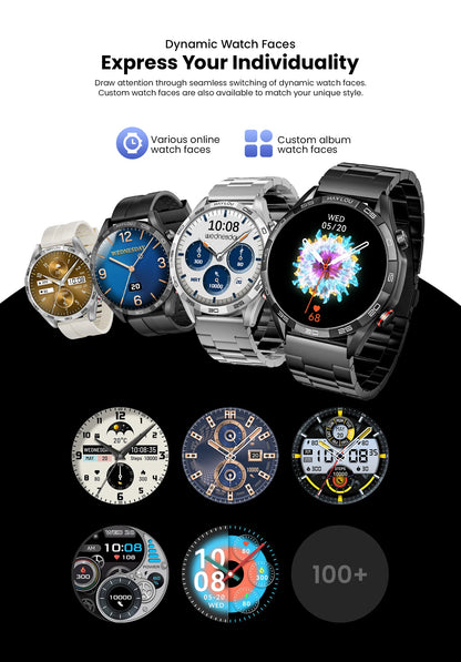 HAYLOU Solar 5 Voice Calling Smartwatch 1.58'' AMOLED Display 60Hz Smart Watch 24H Health Monitoring Sports Smartwatch for Men