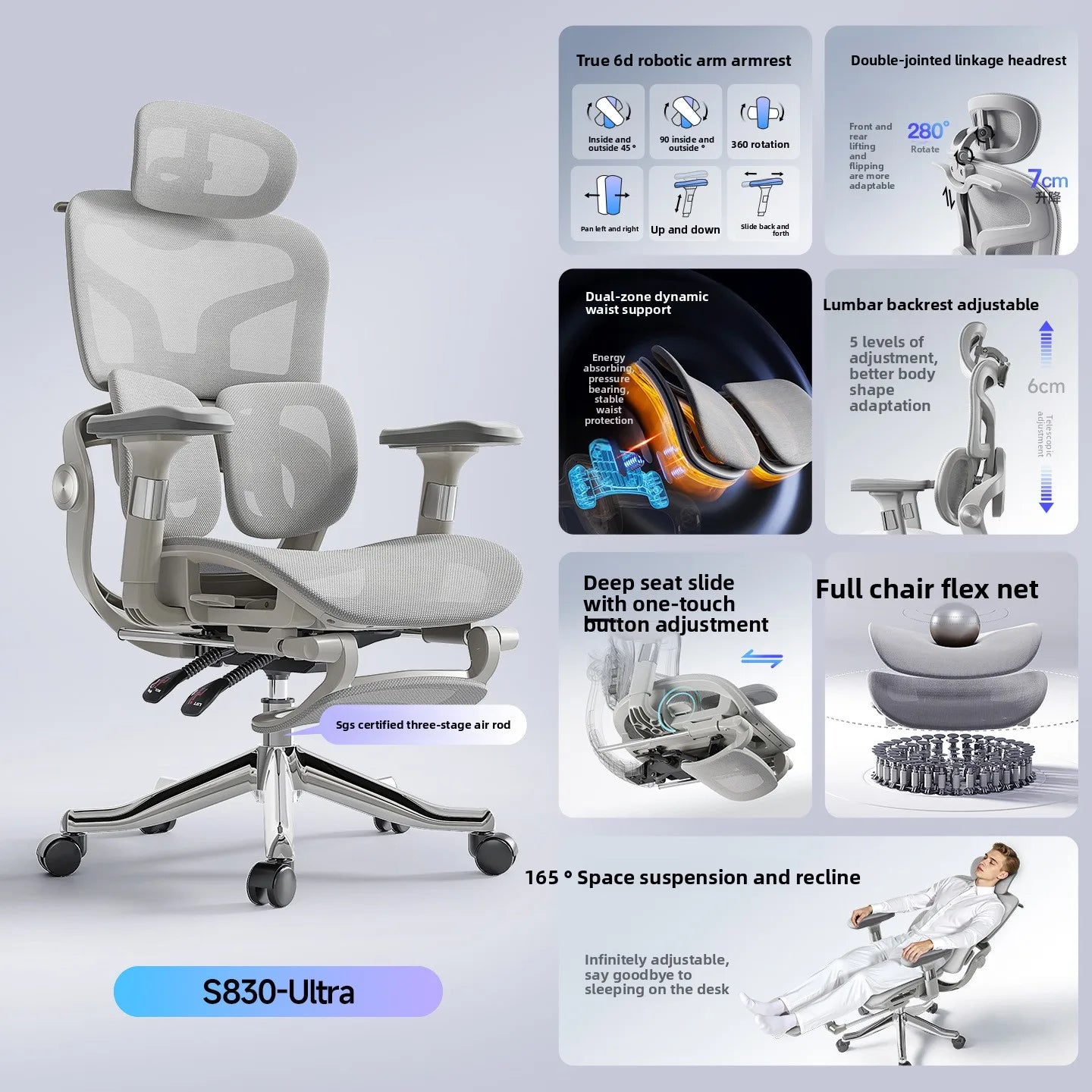 Stable Chair Lifting Waist Computer Chair Ergonomic Chair Office Chair Game Gaming Chair Waist Protection