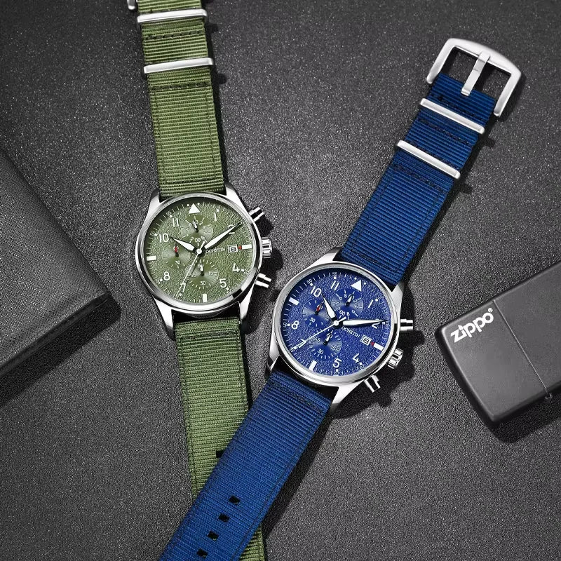 OCHSTIN Mens Watches Quartz Chronograph Men Watch Pilot Sport Male Fashion Wristwatch Top Brand Luxury Leather Waterproof Clock