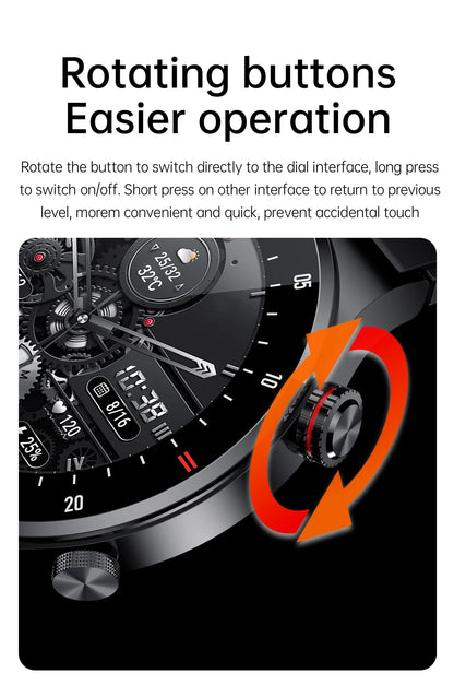 Luxury QW33 Smart Watches Men NFC Wireless Call Fitness Waterproof Sports Wrist Intelligent Smartwatches for Women Android 2026