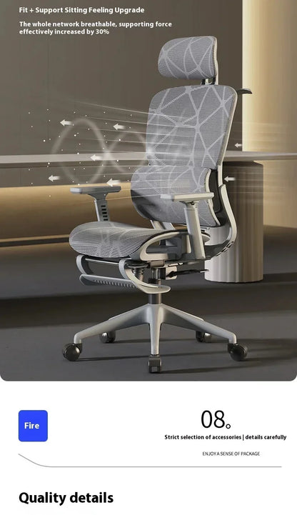 Office Chair Gaming Desk Ergonomic Computer Adjustable Armrests 3D Headrest Chair Lift Chair Back Can Tilt Back with Foot Pedals