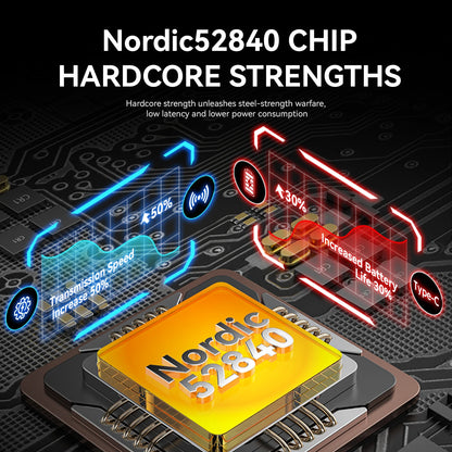 Mysz gamingowa bezprzewodowa ATTACK SHARK R6 PAW3950MAX, próbkowanie 8Khz, ultralekka 39g, Nordic 52840 MCU, optyczne mikroprzełączniki Omron