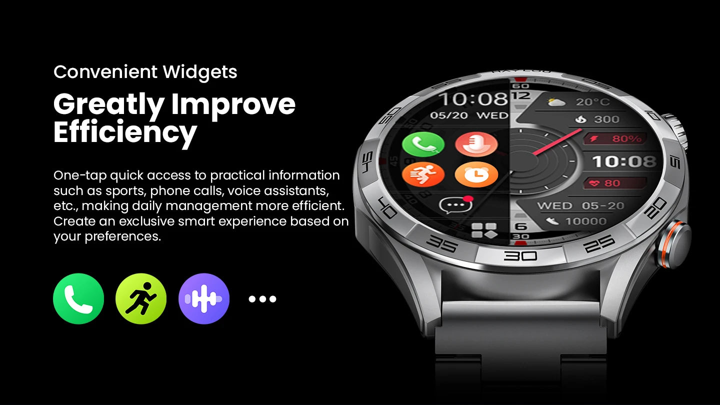HAYLOU Solar 5 Voice Calling Smartwatch 1.58'' AMOLED Display 60Hz Smart Watch 24H Health Monitoring Sports Smartwatch for Men