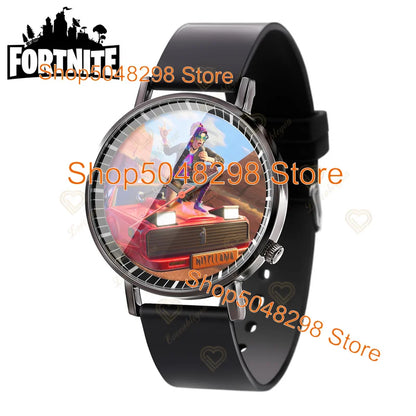 Relógio de Pulso Fortnite para Homem e Mulher, Relógio com Estampado Battle Game, Novidade 2025, Relógio de Quartzo Feminino, Presentes de Aniversário para Crianças