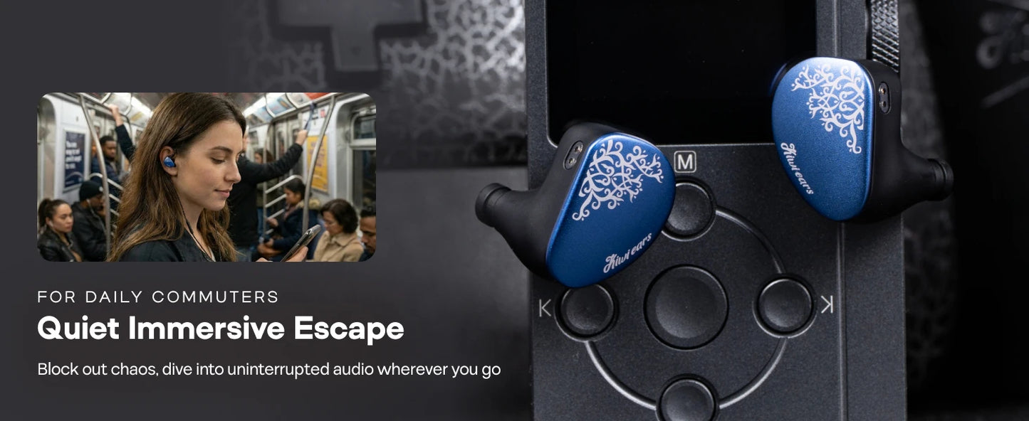 Linsoul Kiwi Ears Cadenza II IEM 10mm Titanium Dynamic Driver HiFi Earphones with KARS 2.0 & Detachable Cable
