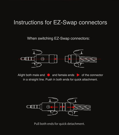 TRN RedChain Earphones Silver-Plated Copper OFC Copper Upgrade Cable with Swappable Connectors 2.5/3.5/4.4 For TRN MT1 MAX TA4
