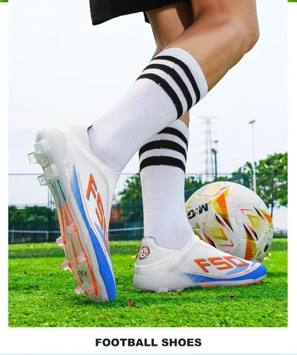 New Men Soccer Shoes Hot-selling Grass Cleats High-quality Match Outdoor Football Boots Non-Slip Boys Sneakers High-top Light