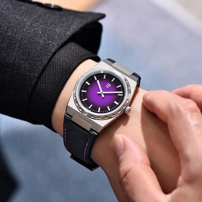 PAGANI DESIGN 2025 new thin 7MM men's quartz watch VJ21 37MM sapphire stainless steel waterproof 10Bar luminous C3 reloj hombre