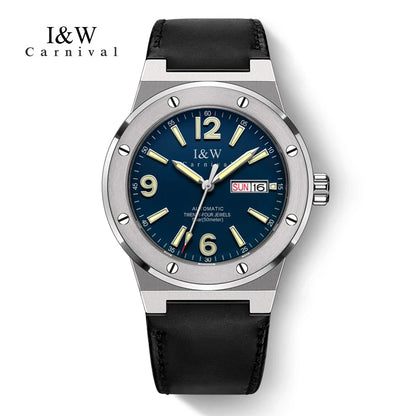 Carnival Brand IW High-End Series Luxury Sapphire Mechanical Watch Men 50M Waterproof Imported Movement Automatic Watches Mens