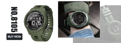 Military Watches Men Sport  Watch Waterproof Alarm Clock Dual Time Wristwatches Digital 8049B Army Watches Military