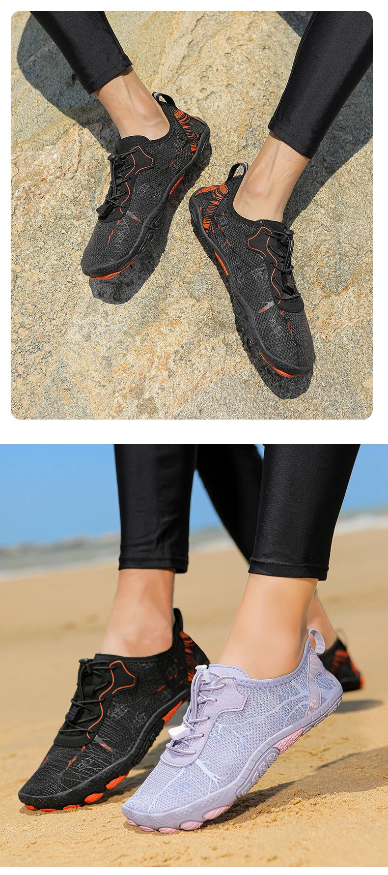Sapatos Barefoot para Homem e Mulher, Calçado de Praia Outdoor de Secagem Rápida e Antiderrapante, Sapatos para Desportos Aquáticos e Fitness Indoor, Calçado Desportivo