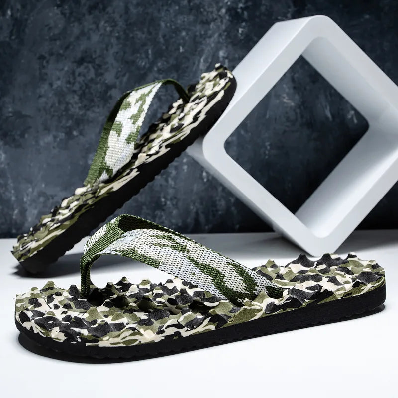 Pantoufles d'intérieur décontractées pour hommes, tongs, sandales de plage, diapositives plates coordonnantes, chaussures de maison, été