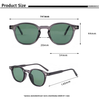 Ochelari de soare rotunzi polarizați Catside pentru bărbați, ramă TR, inserție centrală, brațe, set de ochelari de soare pentru femei, stil retro, pentru șofat, pescuit, punk, protecție UV400