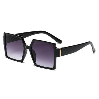Ciclism 1/2 buc. Ochelari de soare cu ramă mare pătrată, cu prindere pentru femei, stil retro, ochelari de soare cu ramă mare, negri, la modă, cu lentile degradate