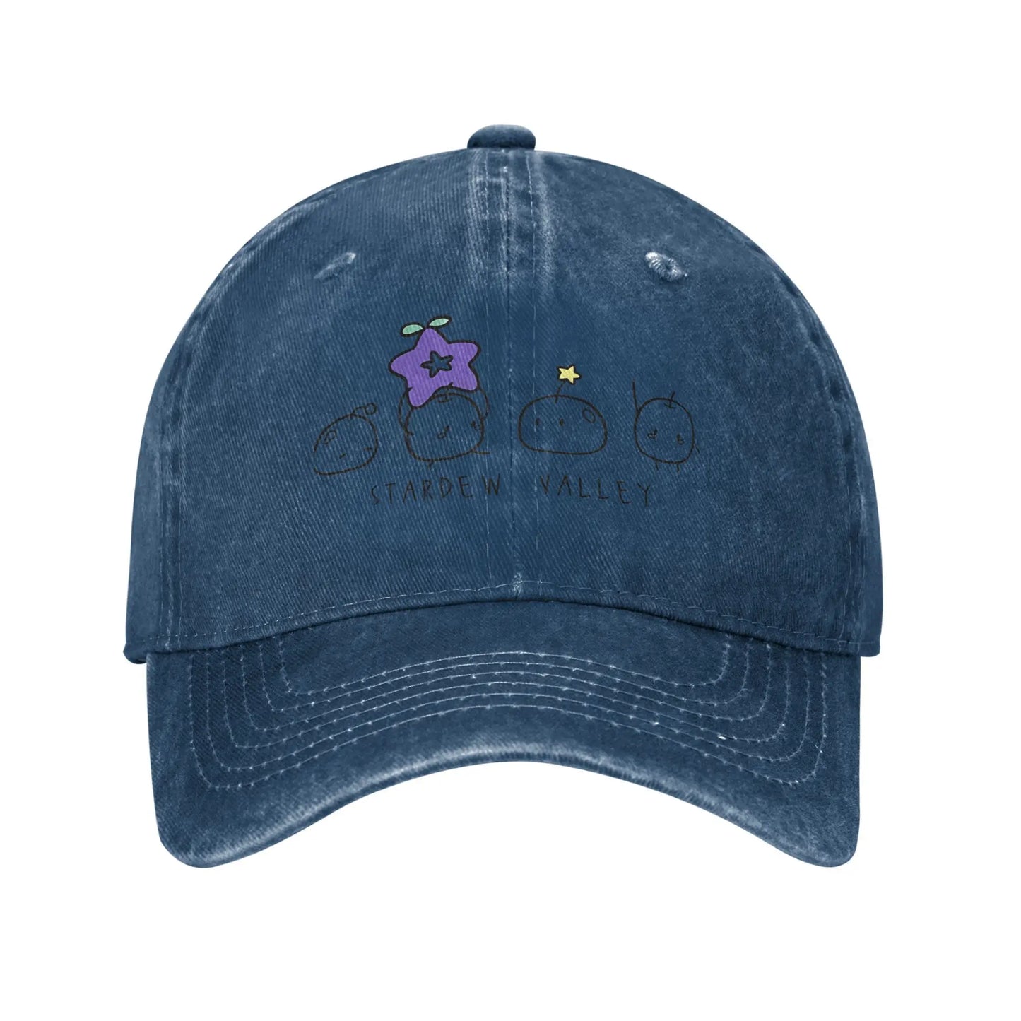 Game Stardew Valley Sun Baseball Cap y2k Funny Unisex-Teens Washed Hip Hop Hats Sun-Proof Design Outdoor Sport Snapback Cap Gift