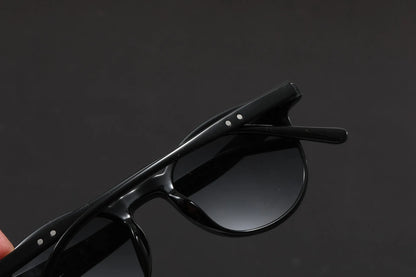 GENEVIEVE Ochelari de soare polarizați pentru femei și bărbați, cu design simplu, geometric, cu ramă rotundă, protecție UV, prescripție personalizabilă 1080