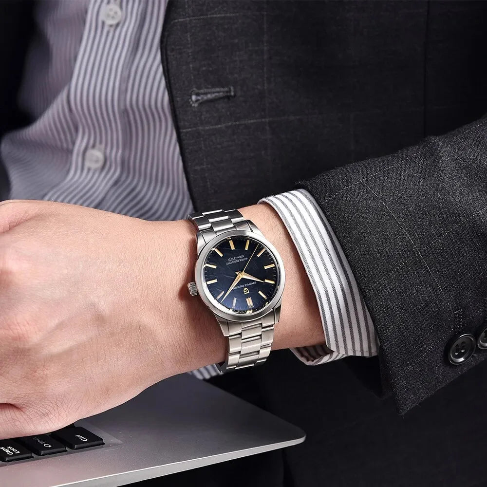 PAGANI DESIGN 40MM Men Quartz Watches Japan TMI VH31 Luxury Business Sapphire 316L Stainless Steel 100M Waterproof Watch For Men
