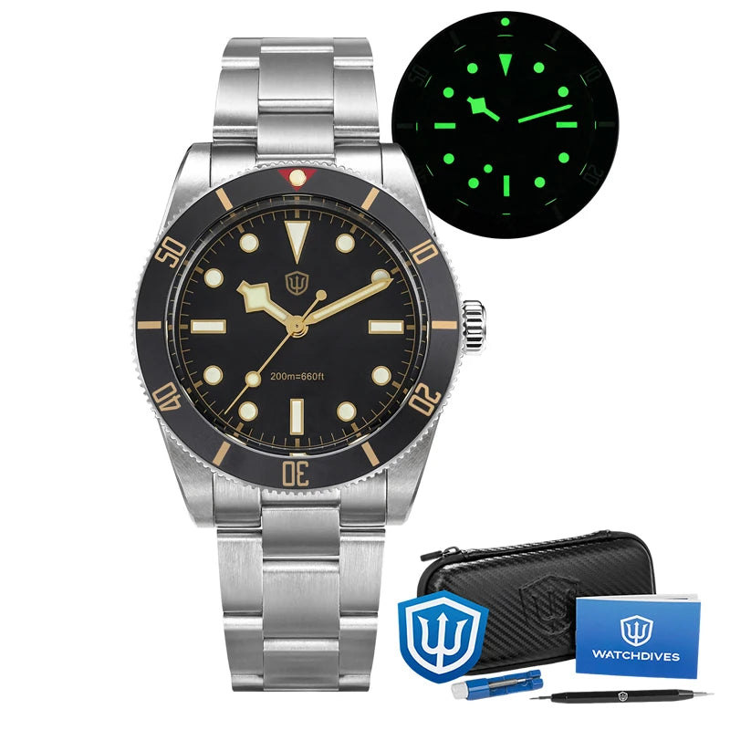 Watchdives WD7922 Quartz Watch VH31 Movement 200m Waterproof Men Watches Sapphire Crystal Luminous Vintage Watches with Gift Box