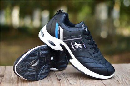 Men's Leather Sneakers Casual Versatile Outdoor Non-slip Running Footwear Fashion Men's Board Shoes Zapatos Homme
