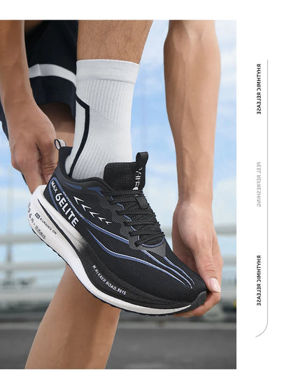 Men’s Running Shoes with Carbon Board, Specialty Marathon Sports, Breathable, Lightweight, Comfortable Women’s Athletic Non-Skid Sneakers