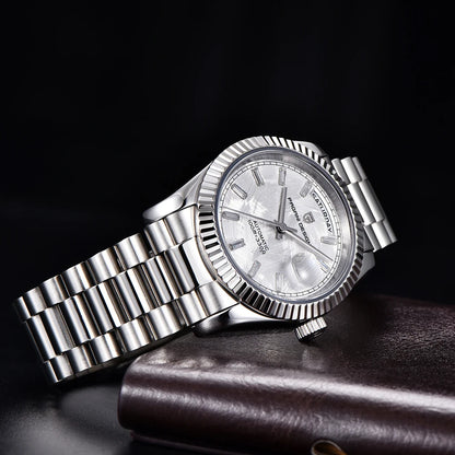 2026 New PAGANI DESIGN Enamel Dial DD36 Luxury Silver Gold Automatic Watch For Men AR Sapphire Crystal Mechanical Wristwatch Men