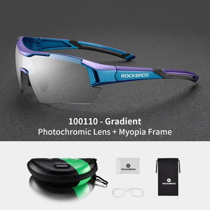 Ochelari de ciclism fotocromatici ROCKBROS, ochelari de soare pentru biciclete și sporturi în aer liber, ochelari cu schimbare de culoare, ochelari pentru MTB și biciclete de șosea, ochelari de protecție pentru biciclete