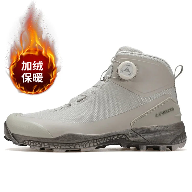 HUMTTO Hiking Shoes Men's Winter High-Top Warm Non-slip Hunting Shoes Women Outdoor Sports Cushioning Snow Boots Tactical Boots