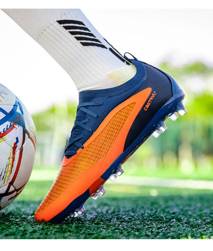 Men New TF Football Boots Sneakers Society Field Resistant Adult Breathable Male Soccer Shoes Training Top Quality Studded