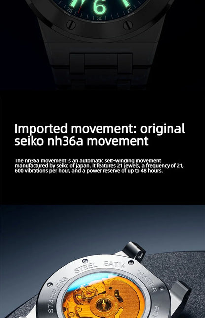 Carnival Brand IW High-End Series Luxury Sapphire Mechanical Watch Men 50M Waterproof Imported Movement Automatic Watches Mens