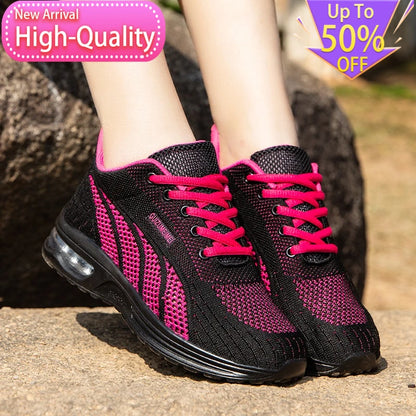 New summer rebound women's sports shoes, lightweight shock-absorbing running shoes, marathon foot protection balance walking shoes