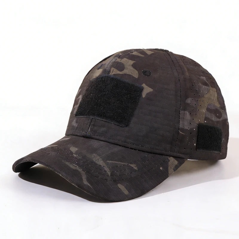 1PC outdoor functional camouflage baseball cap! Quick drying fabric+DIY sticker, a must-have for tactical trendsetters to wear