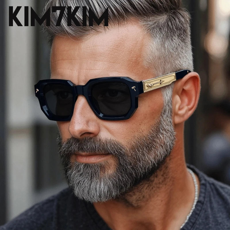 Ochelari de soare polarizați, pătrați, în stil punk, pentru bărbați, de marcă de lux, clasici, dreptunghiulari, cu protecție UV400, pentru șofat, la modă, pentru activități în aer liber