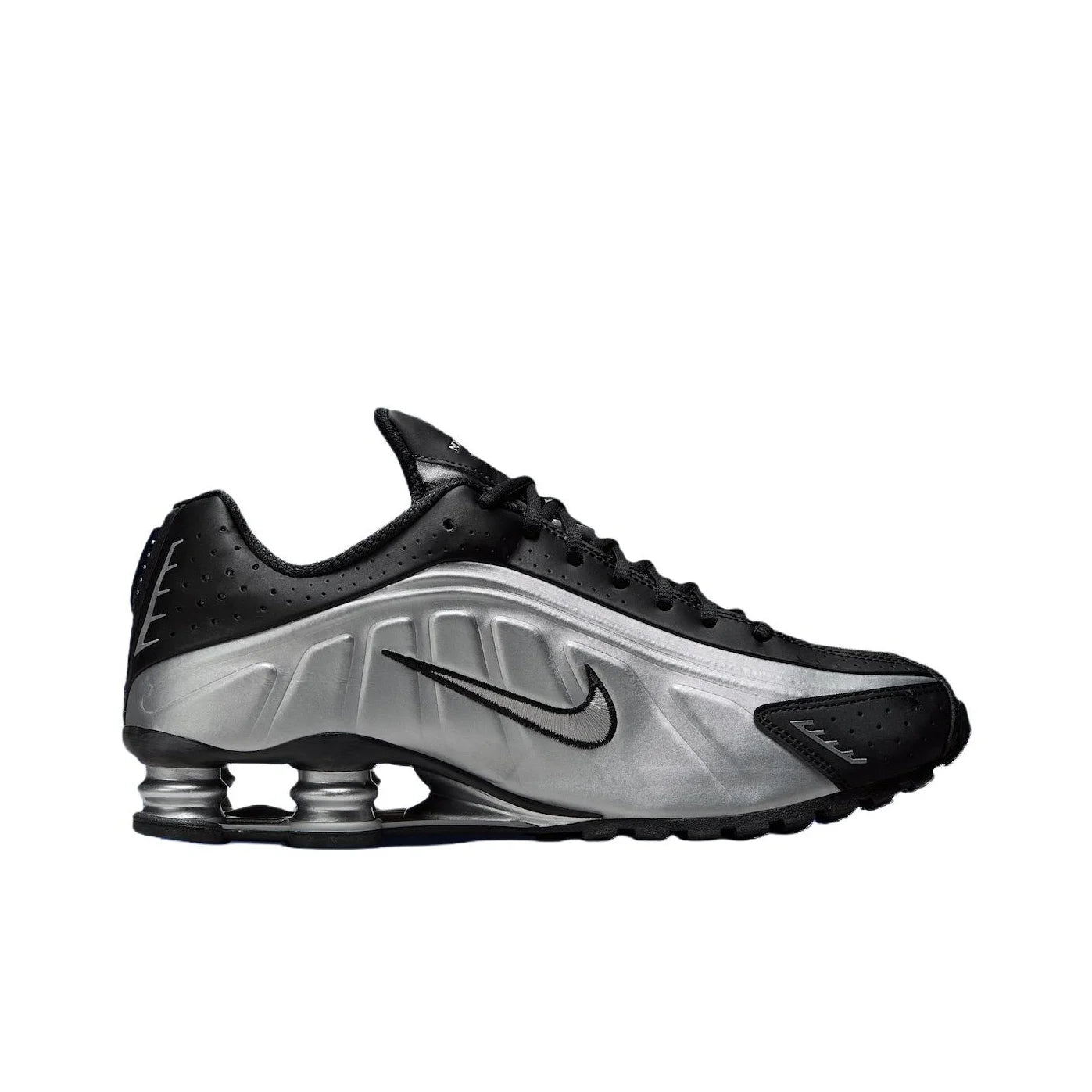 POIZON Nike Shox R4 Classic And Versatile Running Shoes Unisex Silver HQ1988-007