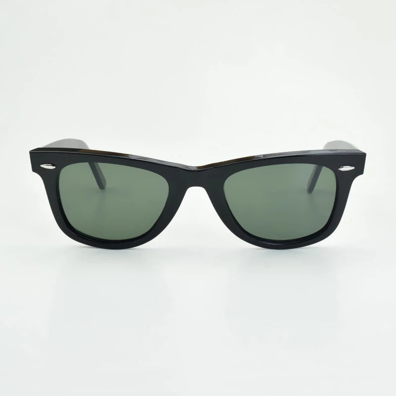 Ochelari de soare clasici cu lentile de sticlă Ochelari de soare din acetat pentru bărbați Y-2140 Design cu nit dublu Ochelari de protecție eleganți pentru femei, cu formă pătrată, cu protecție UV