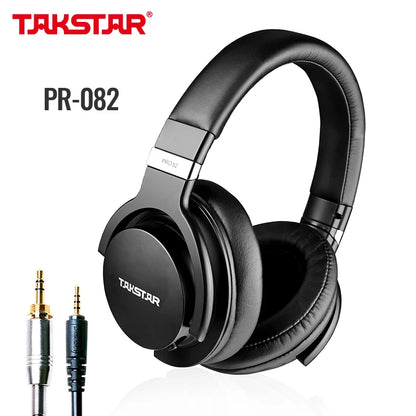 Auscultadores de Monitorização Profissional Takstar PRO82 – Headset de Estúdio HiFi Estéreo com Fio para Gravação, Gaming e Som de Precisão com Graves Ajustáveis