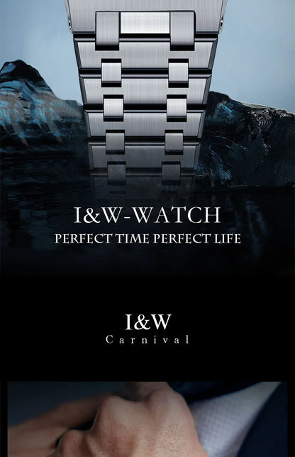 Carnival Brand IW High-End Series Luxury Sapphire Mechanical Watch Men 50M Waterproof Imported Movement Automatic Watches Mens