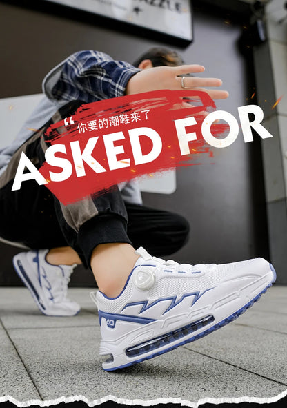 Zapatillas de running para hombre de primavera y verano, calzado de senderismo para exteriores, zapatillas de trail resistentes al desgaste con cierre BOA, transpirables, de estilo deportivo y casual