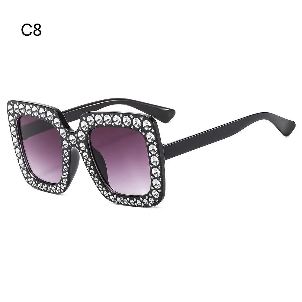 Kids Fashion Sunglasses Square Glitter Children Sun Glasses Boy Girl Stylish Diamond Goggles Baby Shades Party Eyewear UV400